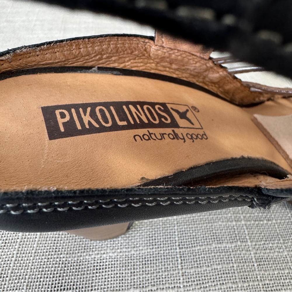 Pikolinos Java Gladiator Sandals Black Silver Met… - image 7